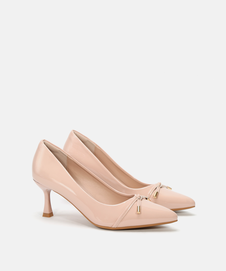 Zapatos tacón adorno lazo image number null